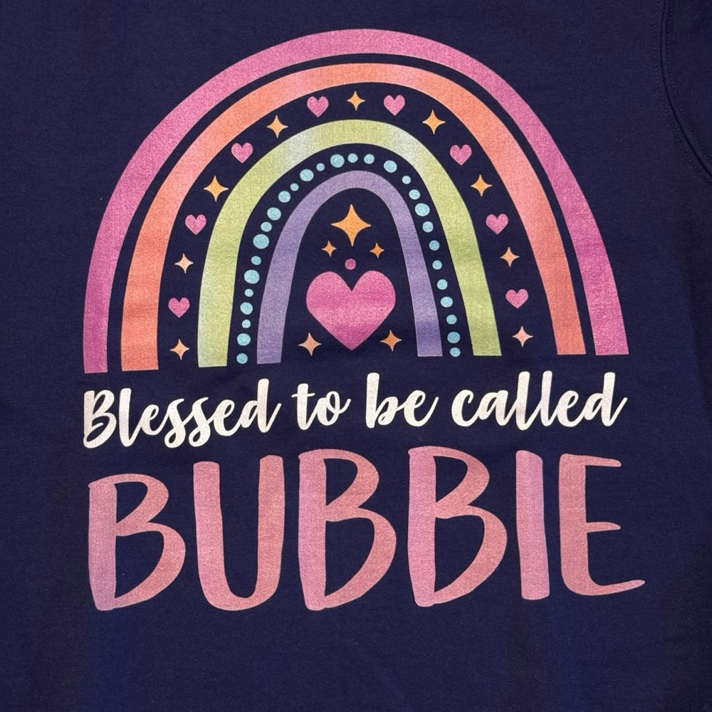 Blessed to Be Called Bubbie NWT Blue Sweatshirt Size Medium
